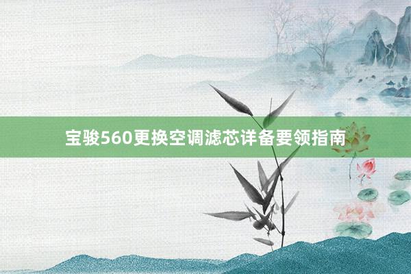 宝骏560更换空调滤芯详备要领指南